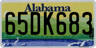 AL license plate 65DK683