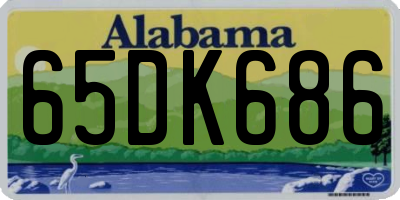 AL license plate 65DK686