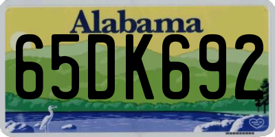 AL license plate 65DK692