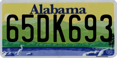 AL license plate 65DK693