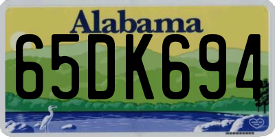 AL license plate 65DK694