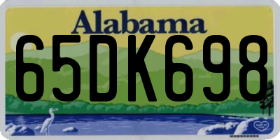 AL license plate 65DK698