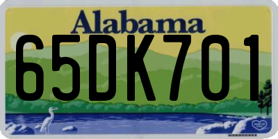 AL license plate 65DK701