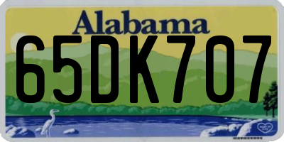 AL license plate 65DK707