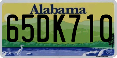 AL license plate 65DK710