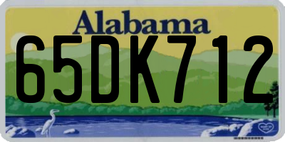 AL license plate 65DK712