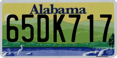 AL license plate 65DK717