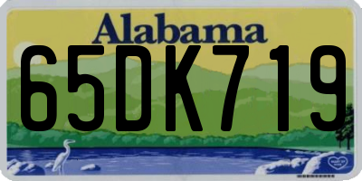 AL license plate 65DK719