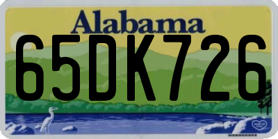 AL license plate 65DK726