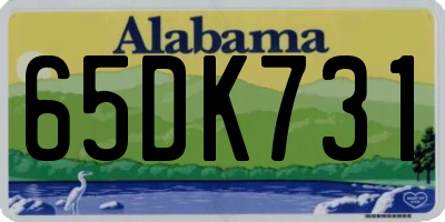 AL license plate 65DK731