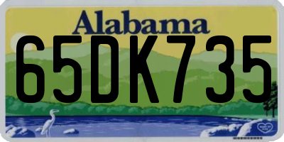 AL license plate 65DK735