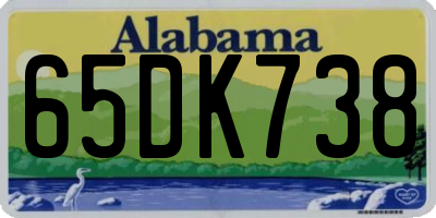 AL license plate 65DK738