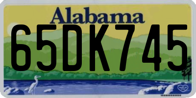 AL license plate 65DK745