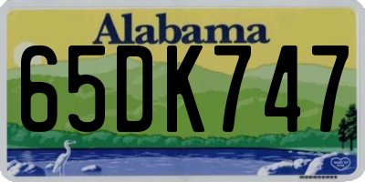 AL license plate 65DK747