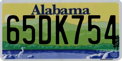 AL license plate 65DK754