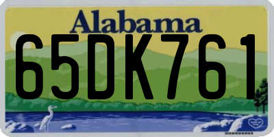 AL license plate 65DK761