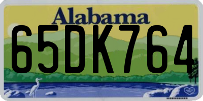 AL license plate 65DK764