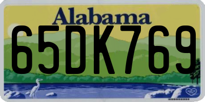 AL license plate 65DK769