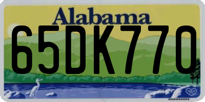 AL license plate 65DK770