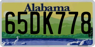 AL license plate 65DK778