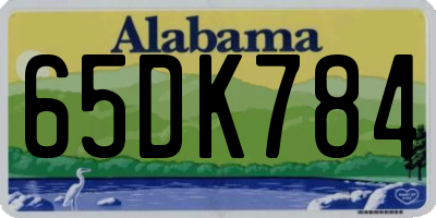 AL license plate 65DK784