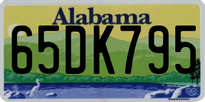 AL license plate 65DK795
