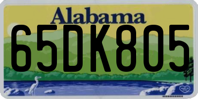 AL license plate 65DK805