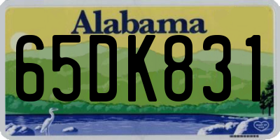 AL license plate 65DK831
