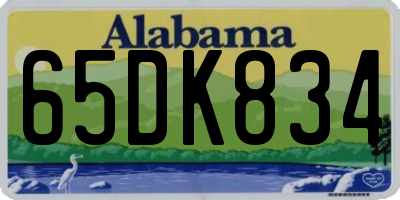 AL license plate 65DK834