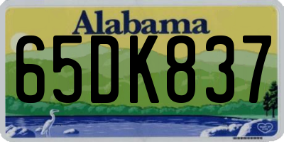 AL license plate 65DK837