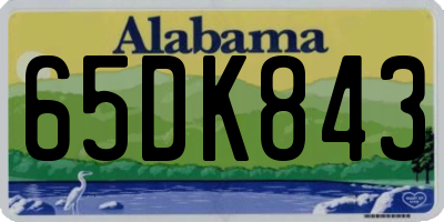 AL license plate 65DK843