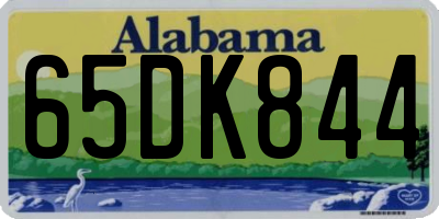 AL license plate 65DK844