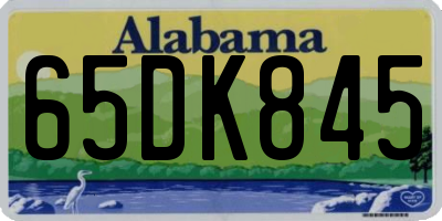 AL license plate 65DK845