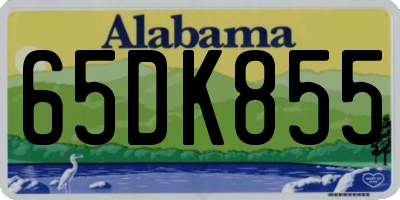 AL license plate 65DK855