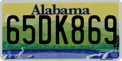 AL license plate 65DK869