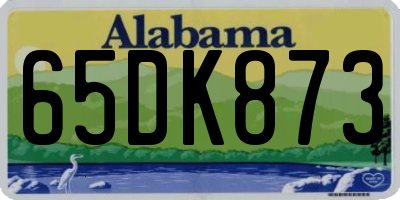 AL license plate 65DK873