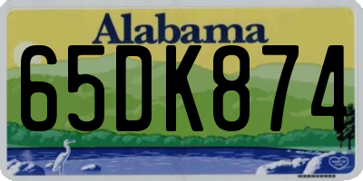 AL license plate 65DK874