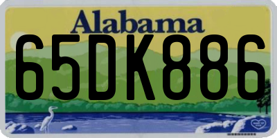 AL license plate 65DK886