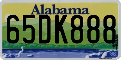AL license plate 65DK888