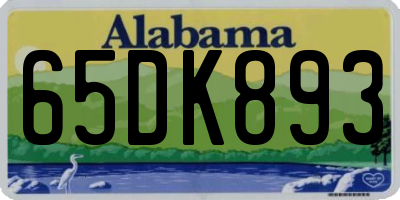 AL license plate 65DK893