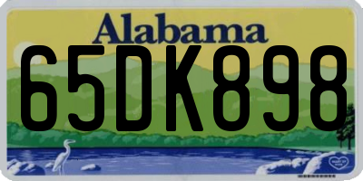 AL license plate 65DK898