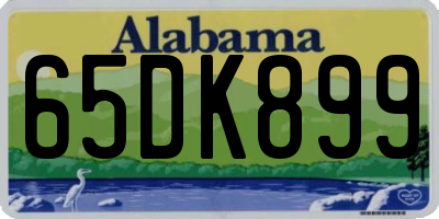 AL license plate 65DK899