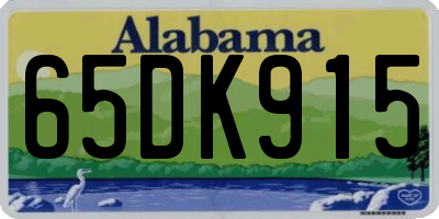 AL license plate 65DK915