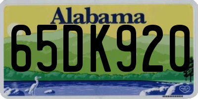 AL license plate 65DK920