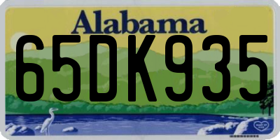 AL license plate 65DK935