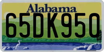 AL license plate 65DK950