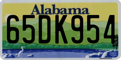 AL license plate 65DK954