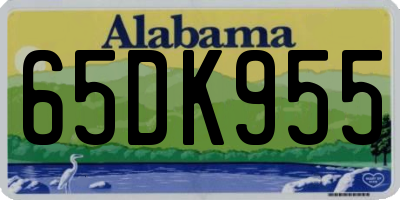 AL license plate 65DK955