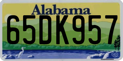 AL license plate 65DK957