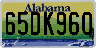 AL license plate 65DK960